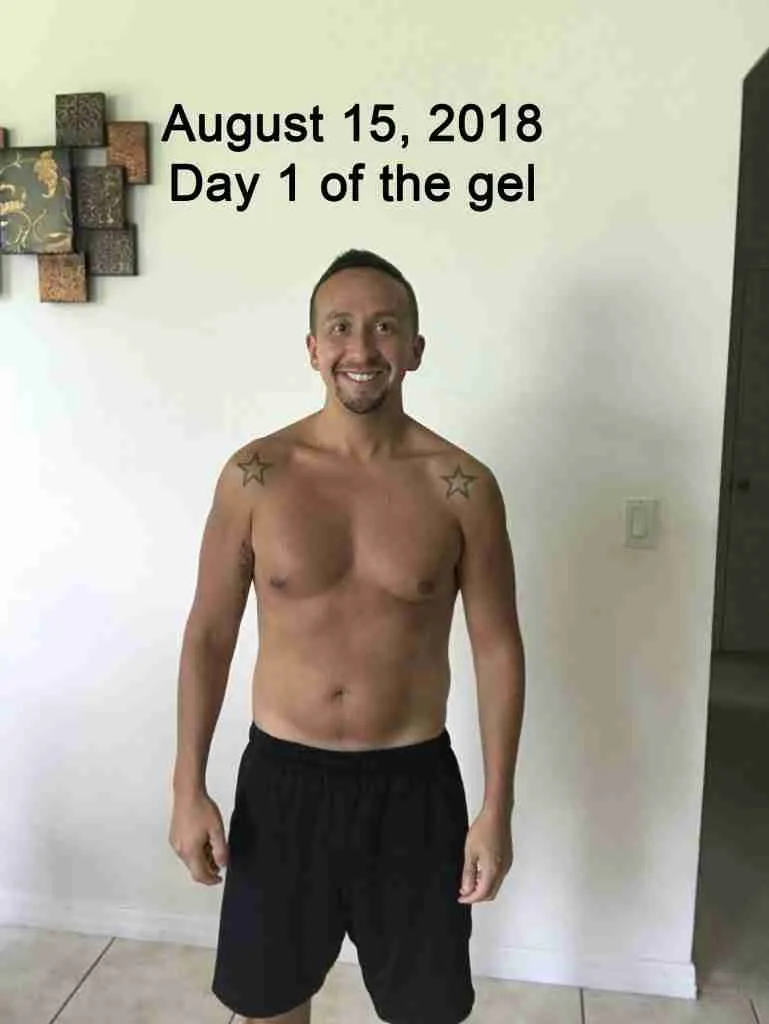 Marcelo Oleas - day 1 of HGH gel