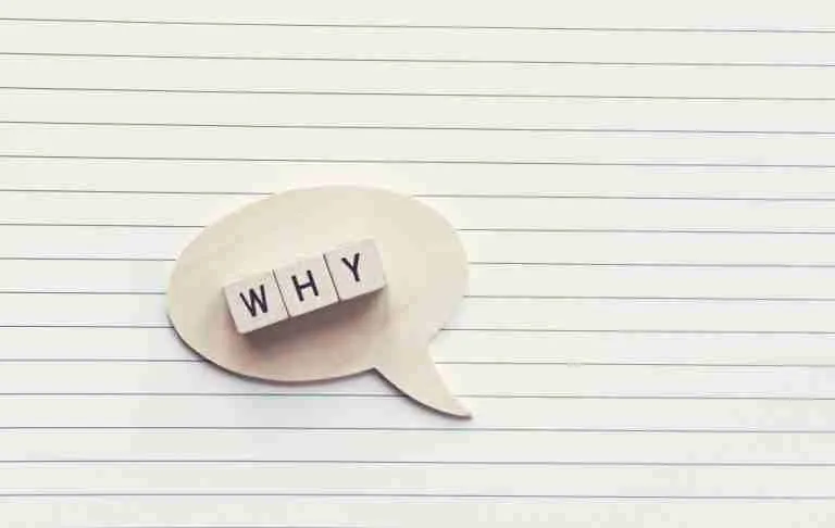 The word "why" in a speech bubble