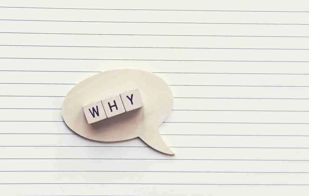 The word "why" in a speech bubble