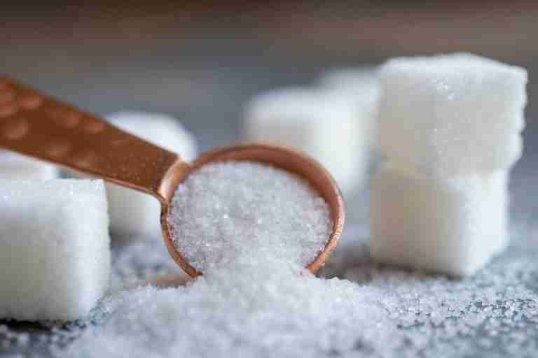 Spoonful of sugar and sugar cubes