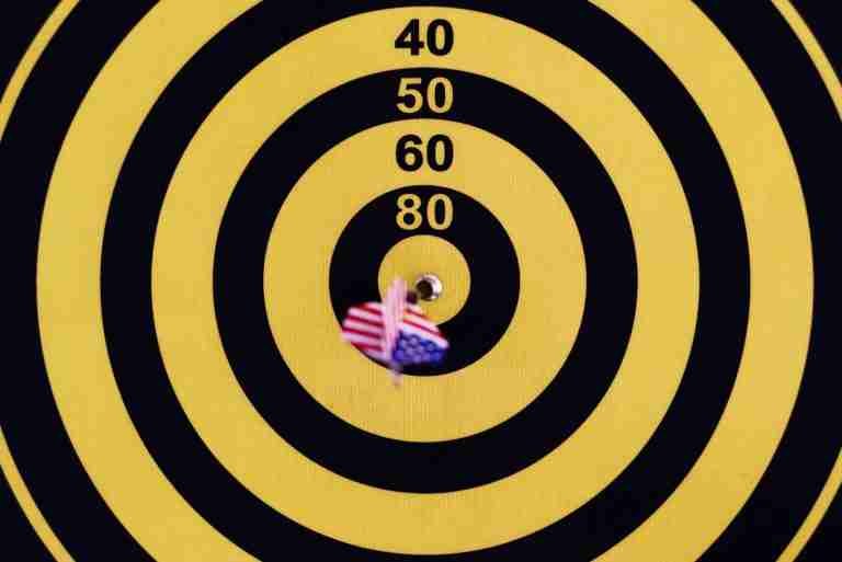 Bullseye score on dartboard - consistency pays off