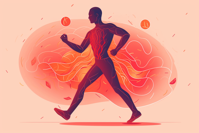 Illustration of male with health nitric oxide levels