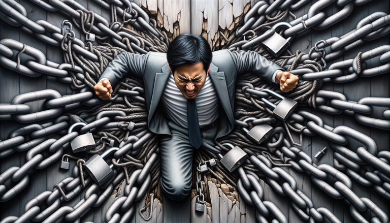 man breaking free from his comfort zone