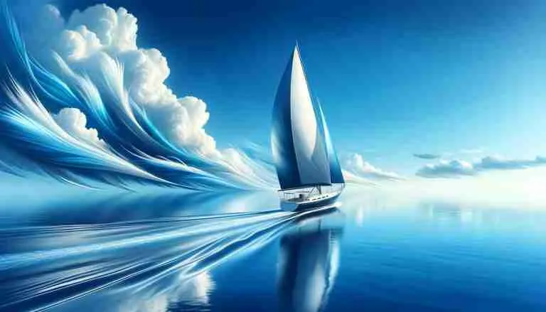 a sailboat representing the alignment of thoughts and actions